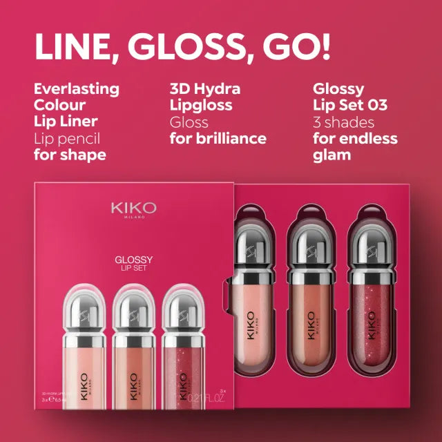 glossy lip set by Kiko Milano (3 pcs)