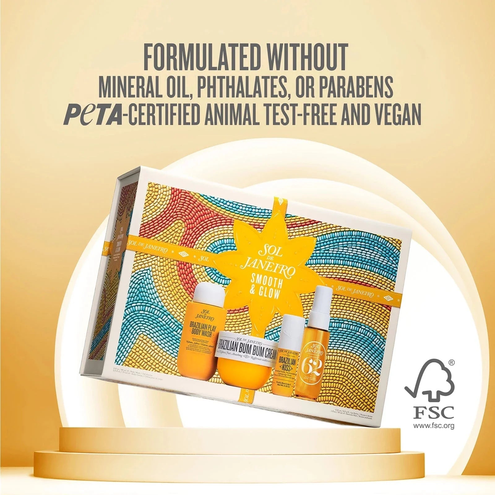 Smooth and Glow Bum Bum Body Routine Set by Sol De Janeiro (4 pcs)